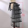 Steampunk Sparkle Sequin Tulle Tutu Bustle Skirts 6 Layer Overskirt Tie-on Belt view 3