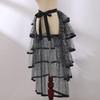 Steampunk Sparkle Sequin Tulle Tutu Bustle Skirts 6 Layer Overskirt Tie-on Belt view 4