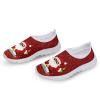 GOSTONG Women Lightweight Slip on Shoes Christmas Santa Claus Running Jogging Flat Sneakers Non Slip Footwear view 2