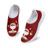 GOSTONG Women Lightweight Slip on Shoes Christmas Santa Claus Running Jogging Flat Sneakers Non Slip Footwear view 4