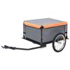 VRAXO Bike Cargo Trailer Gray and Orange 143.3 lb,Bicycle Trailers-25.08lbs view 1