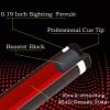 Moyerely Carbon Fiber Pool Cue,11.8mm/12.5mm Low Deflection Cue Stick,Professional Pool Stick with Case(MK3+Extension,11.8mm) view 3