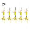 AOHRO Pack of 30 Pack of 5 Spinner Crankbait Rooster Tail Bass Trout Fishing Lure Lot Gear Tackle H77 (3# 10.5CM-7.3G 5pcs) view 4