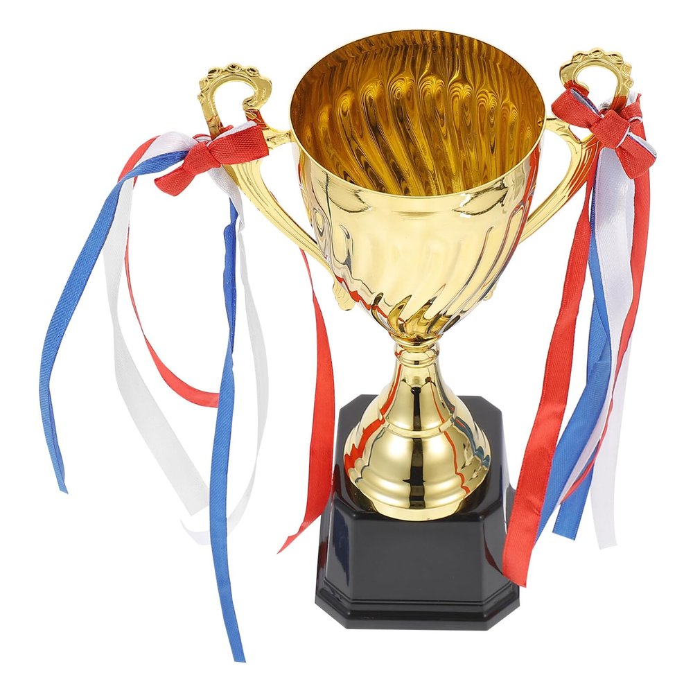 BESPORTBLE Gold Awards Trophy, 9.5inch Golden Trophy Cup Metal Trophy Cup Rewards Winning Prize for Sports Tournaments Birthday Party Competitions
