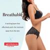 AIRCUTE Washable Absorbent Urinary Incontinence Underwear for Women, Seamless Bikini Lace Panty for Bladder leaks (Large, Black) view 2