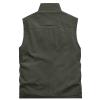 Puffer Vest Men, Men's Thin Multi-Pocket Outdoor Sports Vest Waterproof Quick Drying Casual Waistcoat Functional Vest Black Sweater Vest Dress Men Small Vest Jacket Vest (XL, Army Green) view 2