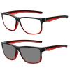 Sport square full lens Safety Glasses with Readers photochromic Magnifying Safety Reading Goggles for Men Women (red, 2.5, x) view 1