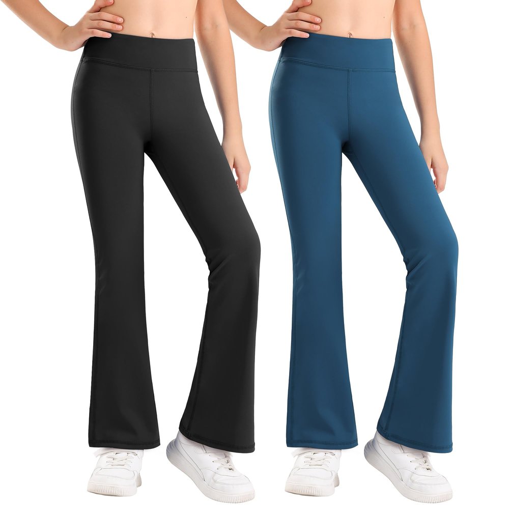 Stelle Girls Flare Leggings High Waisted for Dance Yoga School Daily Wear