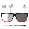 Sport square full lens Safety Glasses with Readers photochromic Magnifying Safety Reading Goggles for Men Women (red, 2.25, x) view 3