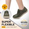 BARERUN Womens All Weather Off-Road Shoe with Barefoot Firm Ground Sole - Womens Golf Shoes for Gym Cross Training, Breathable Jogging Workout Runer - Green, Size 6.5 Wide Toe Box view 4
