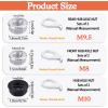 12Pcs Bike Axle Nut and Safety Washer Kit, Bike Nuts for Wheels, Mountain Bike Accessories, 3 Size M8/M9.5/M10 Bike Wheel Nut for Most Mountain Bike Front and Rear Wheel Axle view 2