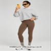 ODODOS Buttery Soft Lounge Yoga Leggings for Women Full Length 28" High Waist Yoga Pants, Brunette, X-Large view 4