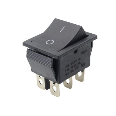 FIXCOR Rocker Switch Self Reset Toggle Switch 2Positions 6 Feet Power Boat Rocker Switch Panel 31x25mm KCD4 15A 250V ~20A 125V (Color : Self Reset)