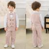 Boys 3Pcs Clothing Sets Long Sleeve Bowtie Shirts +Vest +Pants Casual Suit view 2