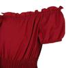 Long Dresses for Women Fashion Elegant Renaissance Costume Medieval Short Sleeve Casual Cute Outfit Midi Summer Red M view 4