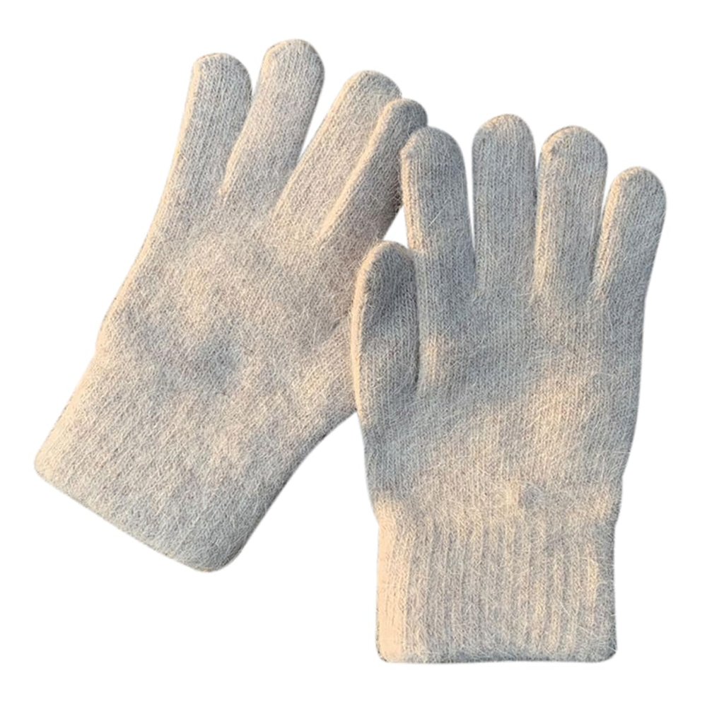 ECYC Unisex Winter Warm Gloves, Plush Warm Gloves Solid Color Full Finger Gloves Cotton Gloves for Men Women