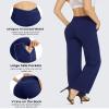 G4Free Dress Pants for Women Wide Leg Yoga Pants Flare Dress Pants with Pockets Stretch for Business Casual Work Lounge(Royal Blue,XS,31") view 4