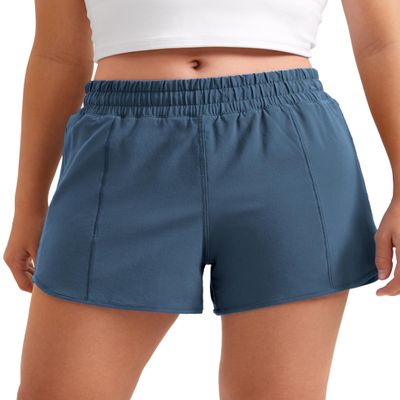 CRZ YOGA Girls Feathery-Fit Soft Athletic Shorts with Zipper Pocket - Tennis Soccer Running Casual Liner Kids Teen Stelindigo X-Small
