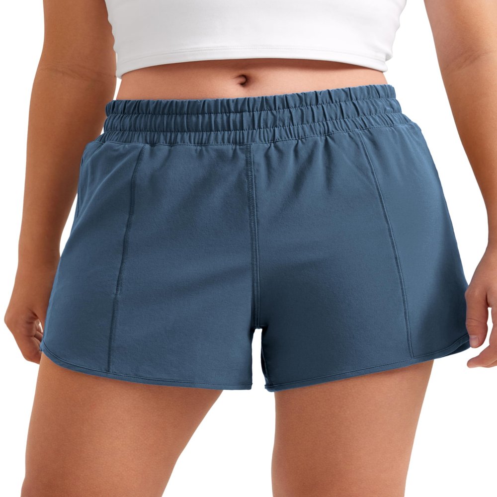 CRZ YOGA Girls Feathery-Fit Soft Athletic Shorts with Zipper Pocket - Tennis Soccer Running Casual Liner Kids Teen Stelindigo X-Small