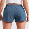 CRZ YOGA Girls Feathery-Fit Soft Athletic Shorts with Zipper Pocket - Tennis Soccer Running Casual Liner Kids Teen Stelindigo X-Small view 2