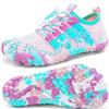 Quickshark Kids Water Shoes Boys Girls Barefoot Aqua Socks Lightweight Quick Dry Sandals Slip On Walking Sneakers for Beach Pool Swim G-Pink 11.5 Little Kid view 1