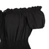 Dresses Womens Renaissance Costume Dresses Medieval Short Sleeve Casual Outfit Midi Victorian Vintage Summer Black XL view 4