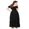 Dresses Womens Renaissance Costume Dresses Medieval Short Sleeve Casual Outfit Midi Victorian Vintage Summer Black S view 2