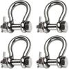 Laorde 316 Stainless Steel Shackle 1/2" Clevis Shackle with 5/8" Bolt Pin Marine Grade Bow Anchor Shackle for Boat, Sailboat, Chain, Rigging Clasp 4 PCS view 1