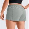 CRZ YOGA Girls Feathery-Fit Soft Athletic Shorts with Zipper Pocket - Tennis Soccer Running Casual Liner Kids Teen Sterling XX-Large view 3