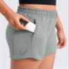 CRZ YOGA Girls Feathery-Fit Soft Athletic Shorts with Zipper Pocket - Tennis Soccer Running Casual Liner Kids Teen Sterling XX-Large view 4