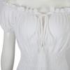 Dress Women Renaissance Costume Dresses Medieval Short Sleeve Casual Outfit Midi Victorian Vintage Summer White L view 4