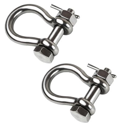Laorde 316 Stainless Steel Shackle 1/2" Clevis Shackle with 5/8" Bolt Pin Marine Grade Bow Anchor Shackle for Boat, Sailboat, Chain, Rigging Clasp 2 PCS