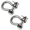 Laorde 316 Stainless Steel Shackle 1/2" Clevis Shackle with 5/8" Bolt Pin Marine Grade Bow Anchor Shackle for Boat, Sailboat, Chain, Rigging Clasp 2 PCS view 1