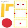 Court Lines Marker Kit Anti-Wind-Resistant Throw Down Markers 18 Pcs, Create Your Own Mini Pickleball Tennis Court with 2 Round Marker, Pickleball Net Court for Indoor Court view 3