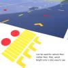 Court Lines Marker Kit Anti-Wind-Resistant Throw Down Markers 18 Pcs, Create Your Own Mini Pickleball Tennis Court with 2 Round Marker, Pickleball Net Court for Indoor Court view 4