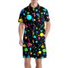 AMHebe Vintage 80s-90s Men's Button-Up Hawaiian Shirt & Shorts Set - 2 Piece Summer Beach Vacation Outfits S view 1