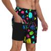 AMHebe Vintage 80s-90s Men's Button-Up Hawaiian Shirt & Shorts Set - 2 Piece Summer Beach Vacation Outfits S view 3