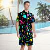 AMHebe Vintage 80s-90s Men's Button-Up Hawaiian Shirt & Shorts Set - 2 Piece Summer Beach Vacation Outfits S view 4