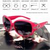 Joopin Coral Sunglasses Oversized Shades for Women Ladies Hot Pink Sun Glasses Polarized UV Protection Big Butterfly Sunnies view 4