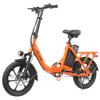 Gotrax NEPHELE 16" Folding Electric Bike, Max Range 28Miles(Pedal-assist) &15.5Mph Power by 350W Motor, Front Suspension&Adjustable Seat and Handlebar, Commuter Electric Bicycle for Adult/Teens Orange view 1