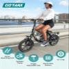 Gotrax NEPHELE 16" Folding Electric Bike, Max Range 28Miles(Pedal-assist) &15.5Mph Power by 350W Motor, Front Suspension&Adjustable Seat and Handlebar, Commuter Electric Bicycle for Adult/Teens Orange view 2