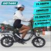 Gotrax NEPHELE 16" Folding Electric Bike, Max Range 28Miles(Pedal-assist) &15.5Mph Power by 350W Motor, Front Suspension&Adjustable Seat and Handlebar, Commuter Electric Bicycle for Adult/Teens Orange view 3