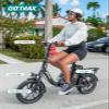 Gotrax NEPHELE 16" Folding Electric Bike, Max Range 28Miles(Pedal-assist) &15.5Mph Power by 350W Motor, Front Suspension&Adjustable Seat and Handlebar, Commuter Electric Bicycle for Adult/Teens Orange view 4