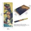 GOODOLD Surfing Dinosaur Yoga Mat, 71 x 26 Inch Non-slip Yoga Mats Folding Travel Exercise Mat Indoor Outdoor Gym Pilates with Storage Bag for Women Men view 2