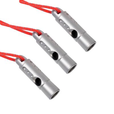 AOUTIT OUTDOORS Titanium Whistle Emergency Survival Safety Whistles with Lanyard Loud for Outdoor Camping Hiking Coaches Training Sports Keychain Whistle (3pcs -Small)