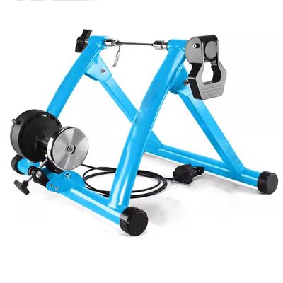MegLob Magnetic Bike Trainer Stand for Indoor Exercise Riding,Indoor Riding Cycling Exercise Stationary Bicycle Stand, Folding Smart Bicycle Trainer, Bike Trainer Stand Fit 26"-28",700C Wheels,Blue