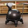 NUNETH Balance Ball Chair for Adults Office, Balck Anti Burst Ball Yoga Ball Chair with Wheels for Easy Movement, Ergonomic Stability Chair with Air Pump view 1