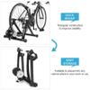 MegLob Magnetic Bike Trainer Stand for Indoor Exercise Riding,Indoor Riding Cycling Exercise Stationary Bicycle Stand, Folding Smart Bicycle Trainer, Bike Trainer Stand Fit 26"-28",700C Wheels,Red view 3