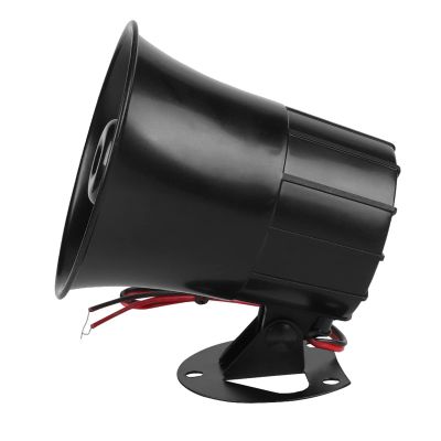 Horn Alarm Siren, Black Durable Strong Treble Speaker Burglar Alarm System, ABC for Alarm Host Air Leakage Alarm