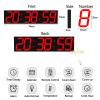 6-Bit LED Digital Clock - Double Sided Display, Oversized Font & Ultra Thin Body, Simple Style Remote Control LED Clock for Gym Home Office School Rail Station view 2
